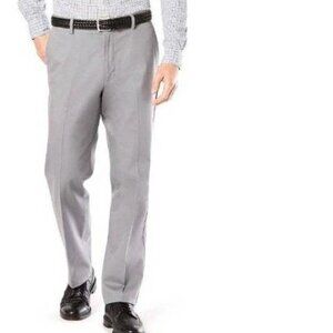 Mens Dockers D2 Pants 30x30 Light Gray Straight Flat Front Easy Khaki 4 Pkt